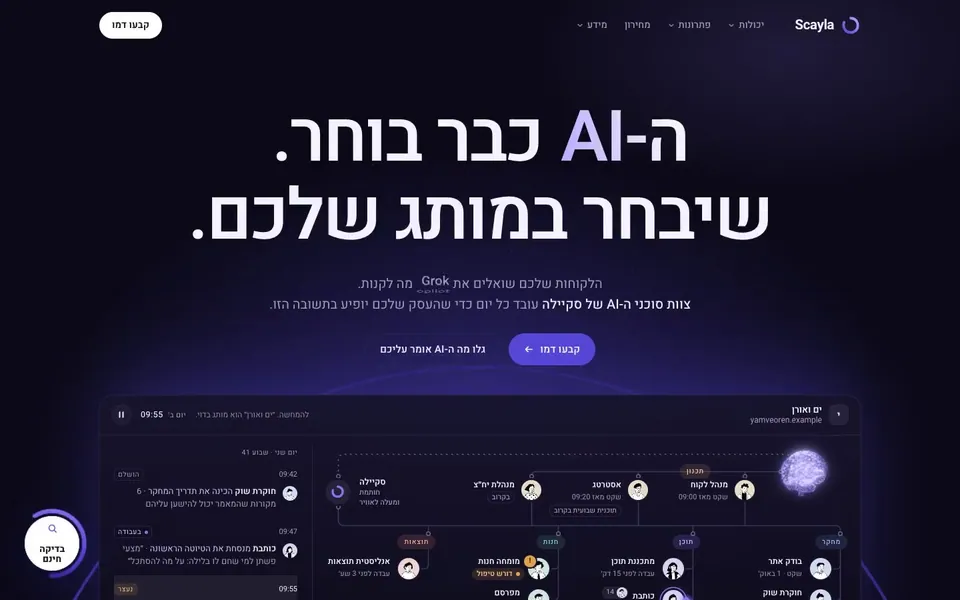 Scayla: עמוד הבית
